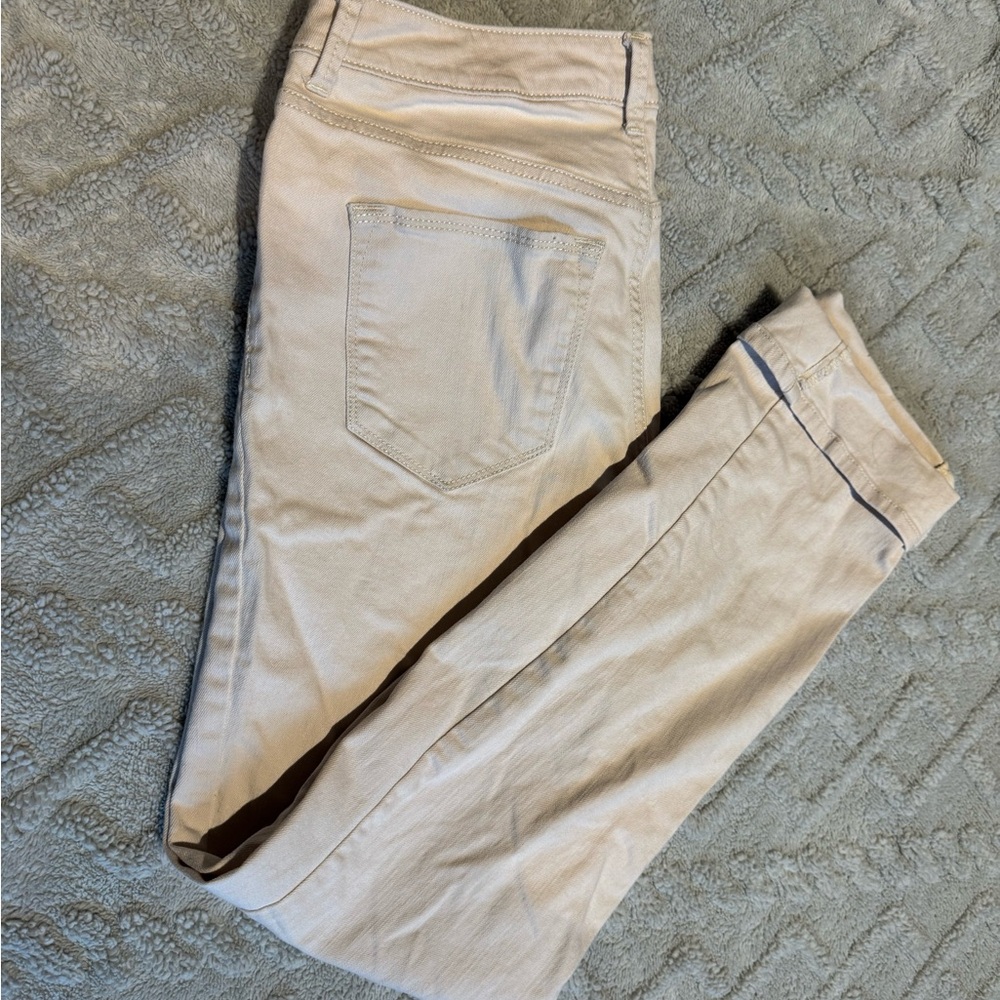 Beige Casual Pants
